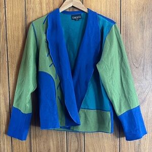 Beppa 100% Pure Wool Colorblock Art Jacket – Women’s Small